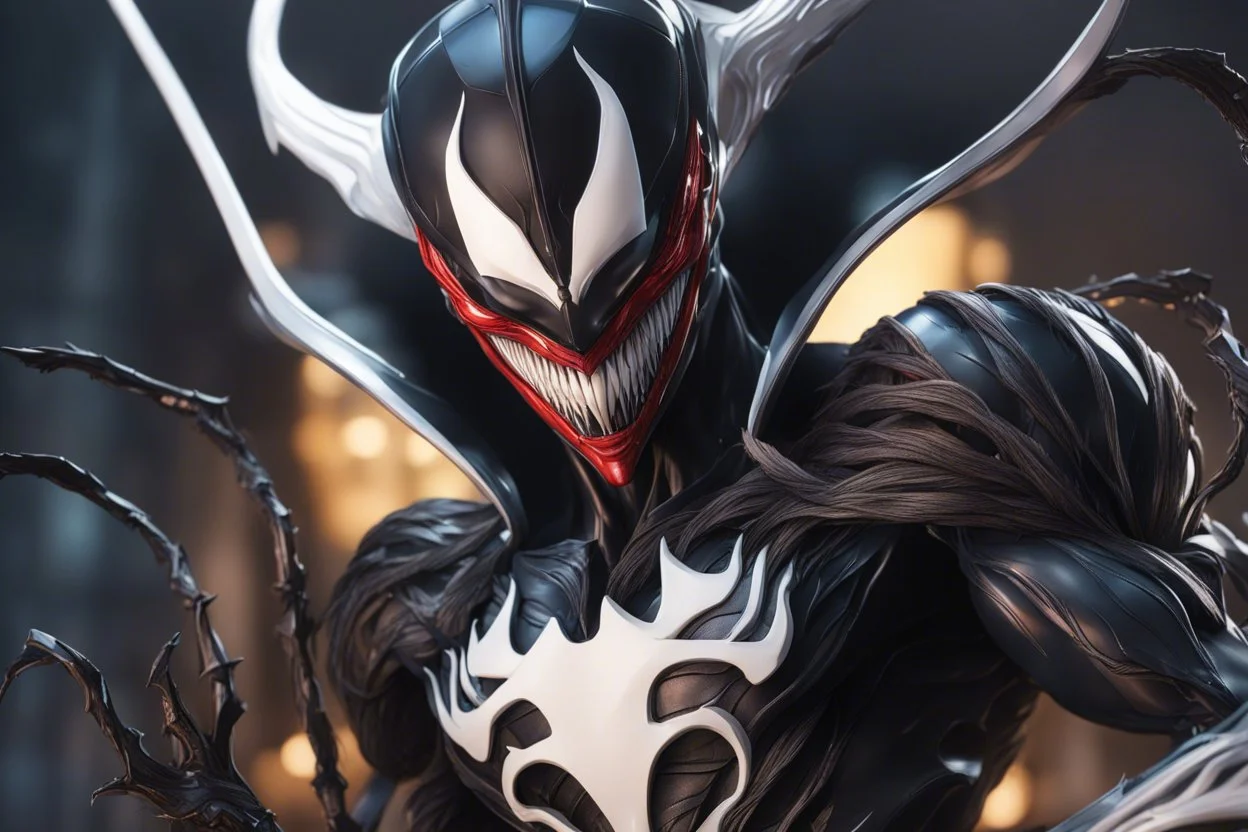 symbiote in 8k 80s anime drawing, shaco model, intricate details, highly detailed, high details, detailed portrait, masterpiece,ultra detailed, ultra quality