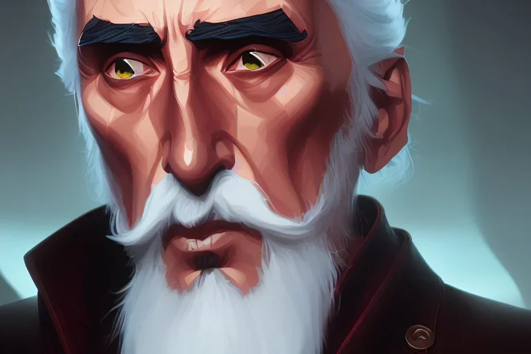 Portrait of Christopher Lee by Jake Bartok