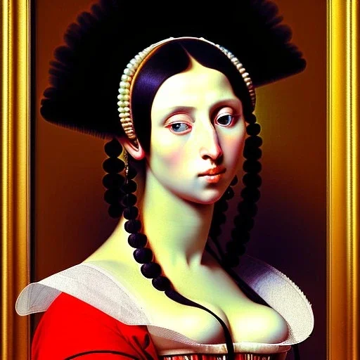 Portrait of a woman beautiful voluptous 17th century by Jean Auguste Dominique Ingres