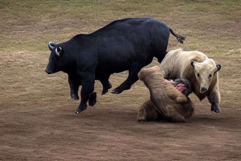 the bull defeats the bear