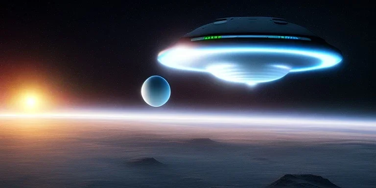 extra-terrestrial, 8K, photo realistic, highly detailed, lught ufo, light colors