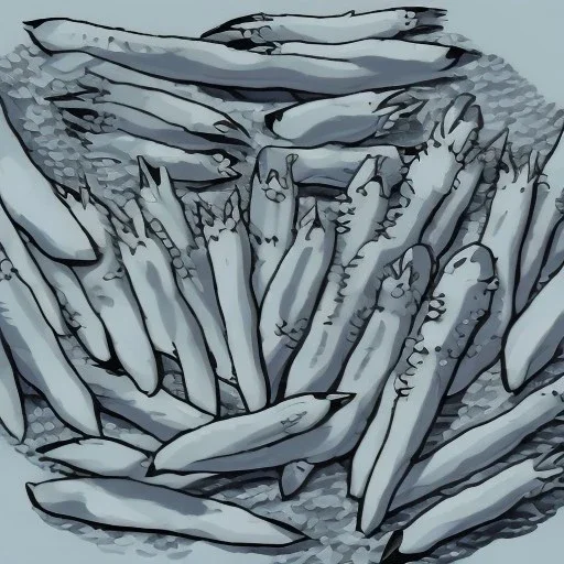 cartoon style of a pile of silverware