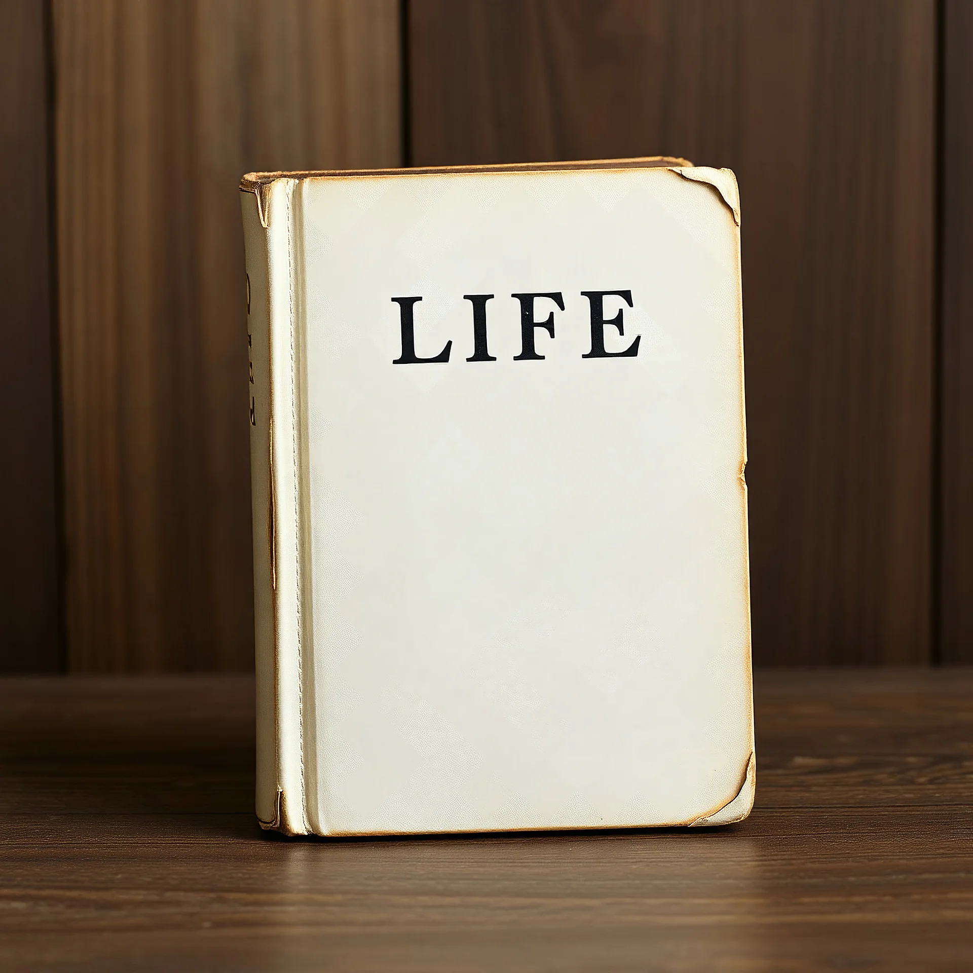 Un livre classique ancien blanc intitulé 'Life is'