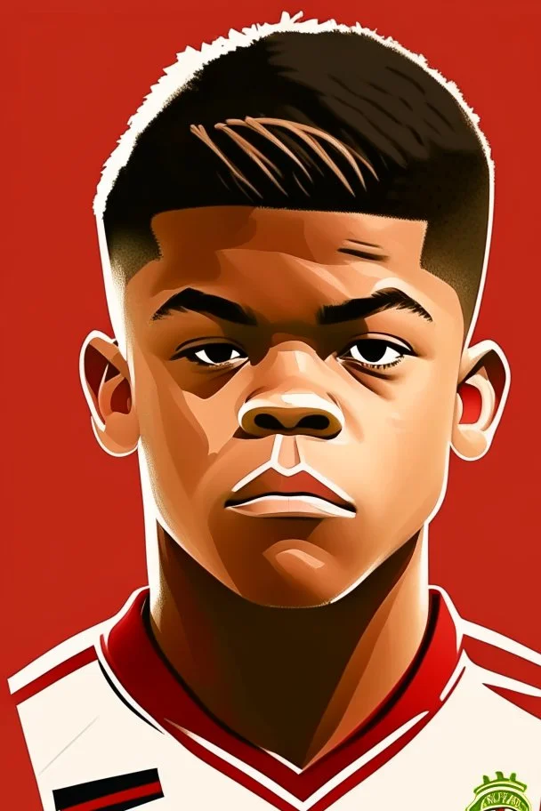 Leon Bailey Footballer ,cartoon 2d