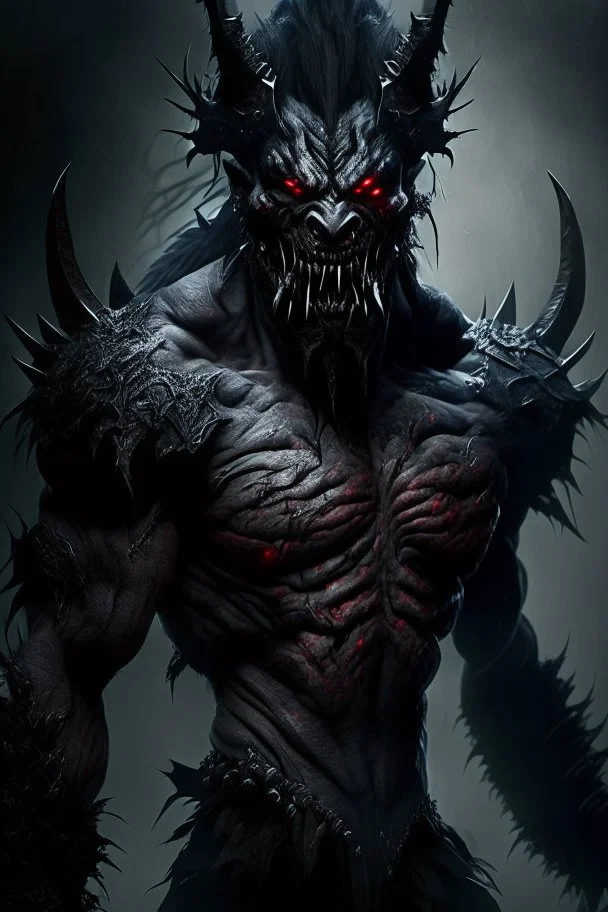 humanoid monster dark demon brutal beast warrior