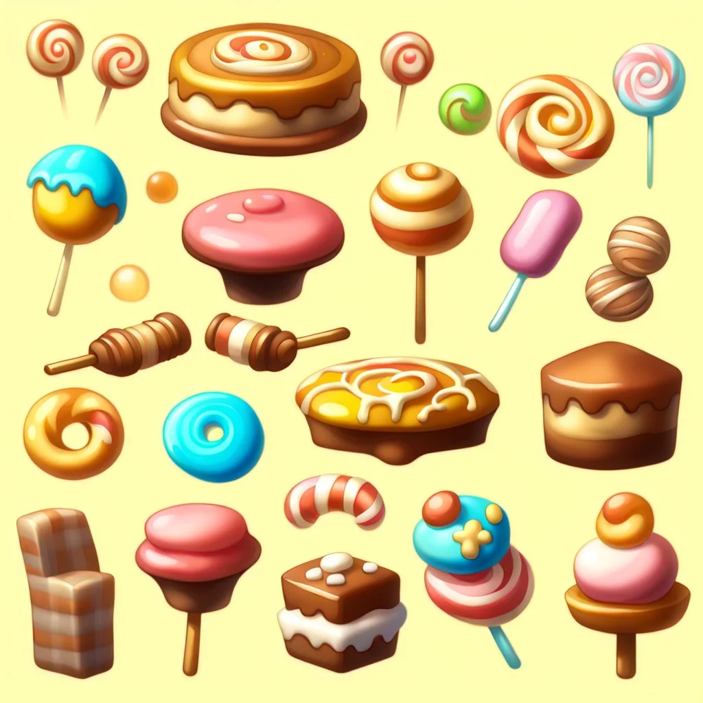 a candy from bakery , an ultrafine detailed painting by senior character artist, featured on polycount, sots art, artstation hd, 2d game art, behance hd