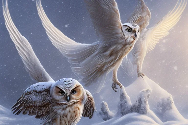 snow winged OWL