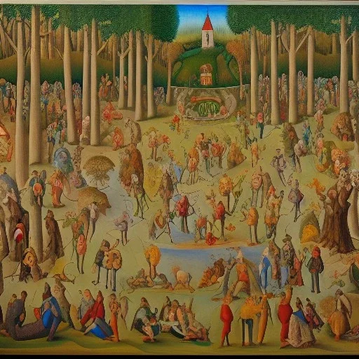 Paisaje al estilo de El Bosco