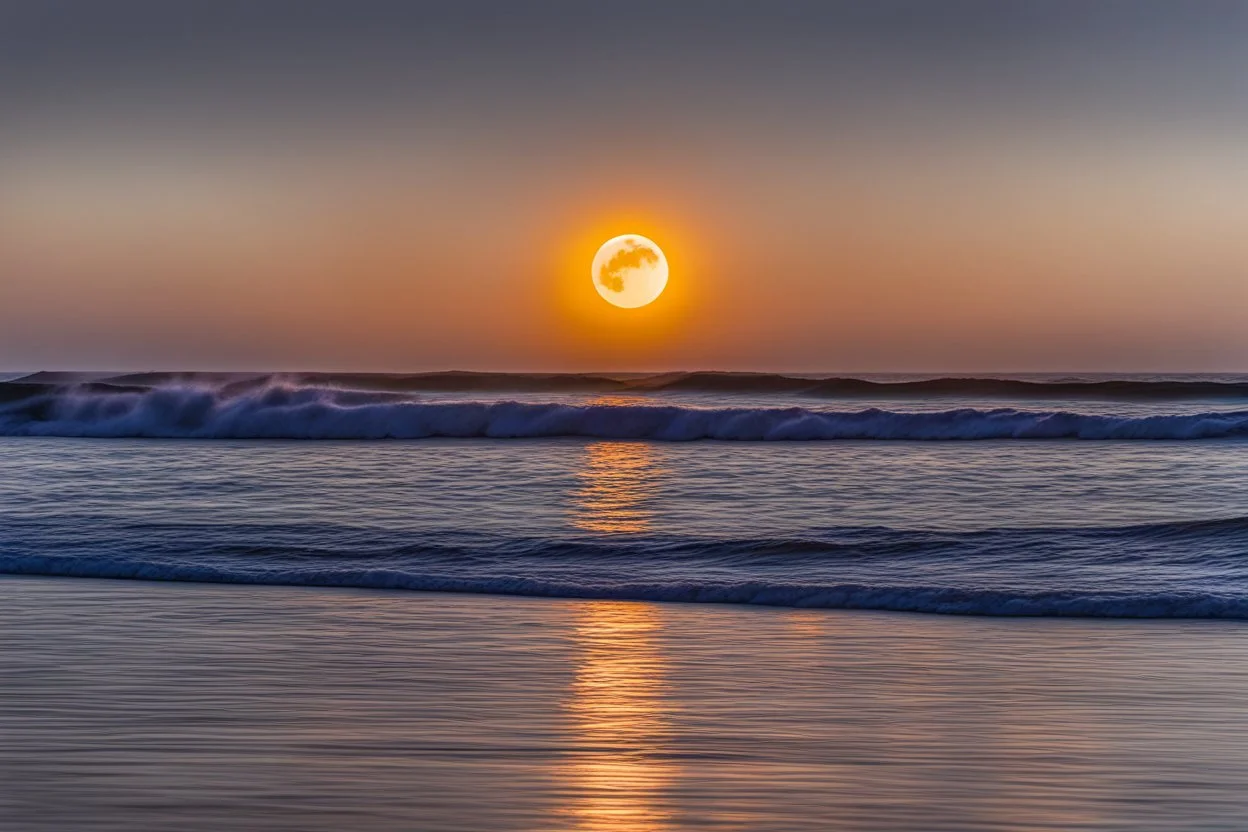 un éclipse de soleil sur la côte landaise, plage de La Piste, à 20h26, le 12 août 2026
