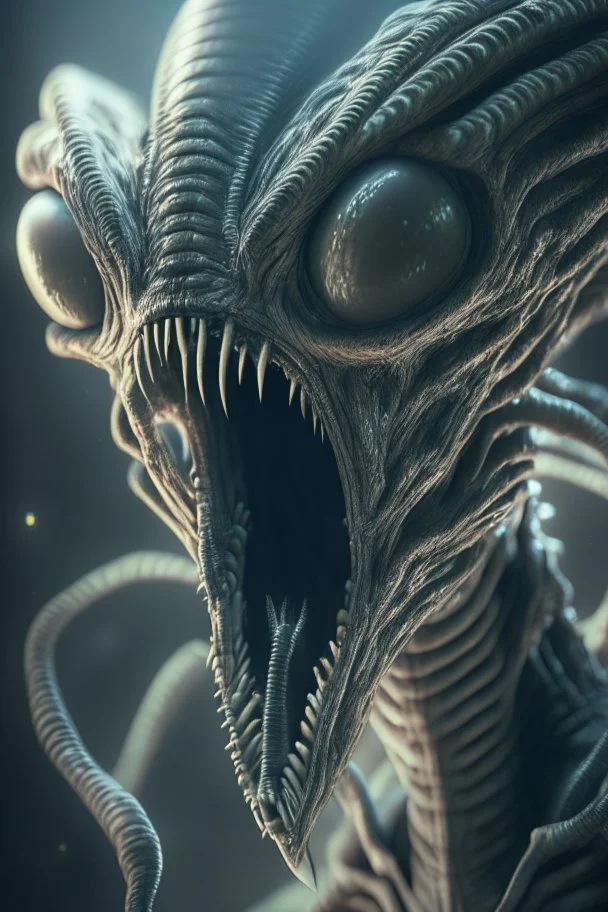 Alien scared ,highly detailed, artstation, sharp focus,4k