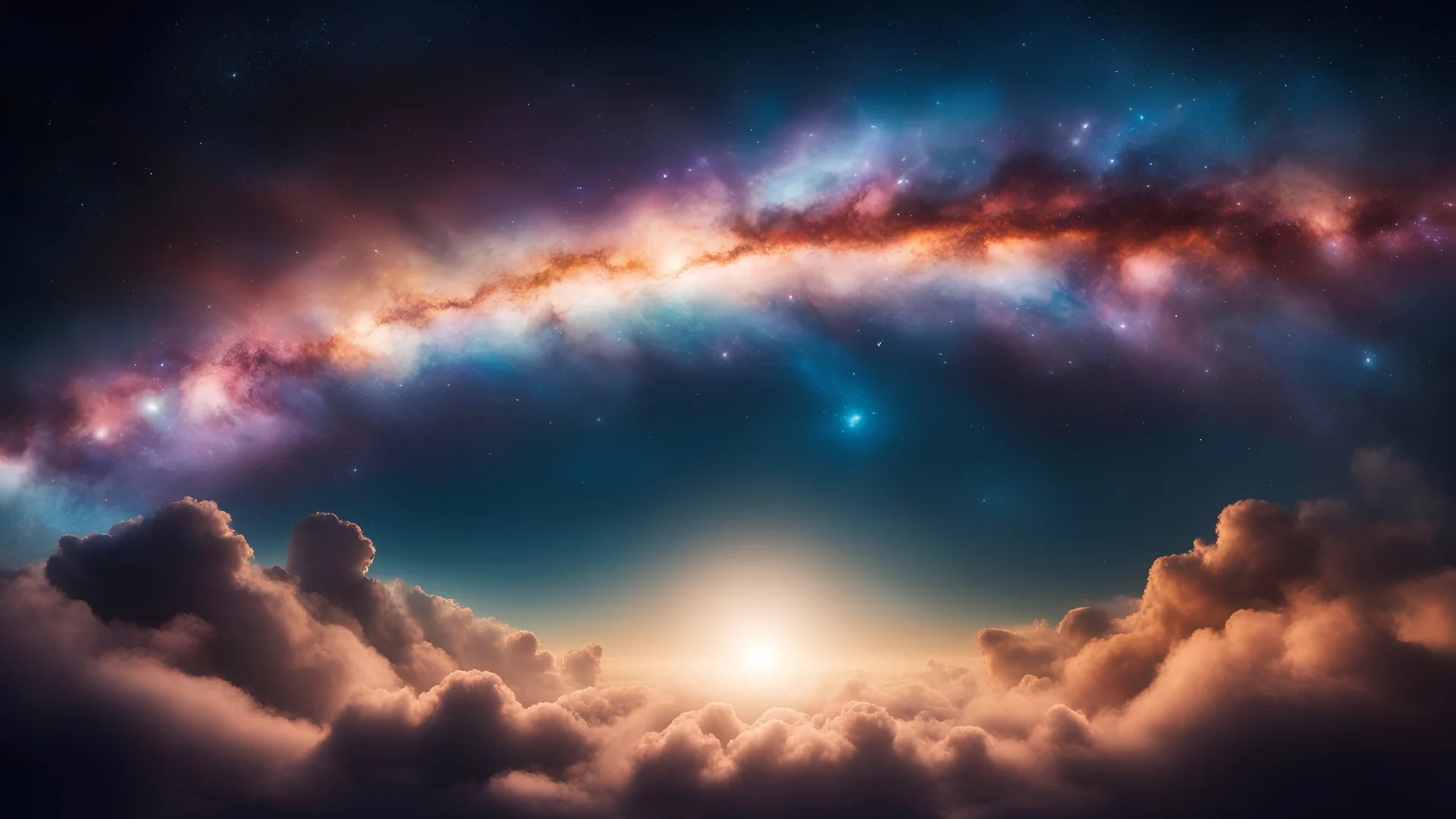 universe, star bridge, curved space, fourth dimension, strange world, enlightenment, eternity, clouds, soft, real photo, color, high definition, high quality, professional photography, bokeh, natural lighting, canon lens, shot on dslr 64 megapixels, sharp focus, 4K