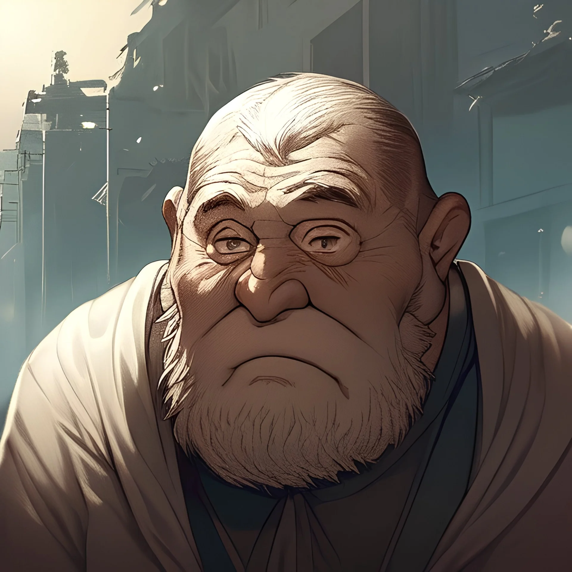 "old homeless man" sad face head detail