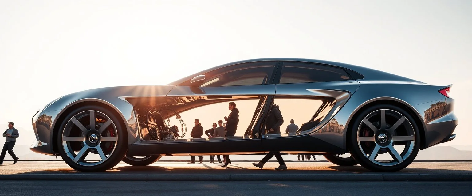 a car build so that people can walk under it