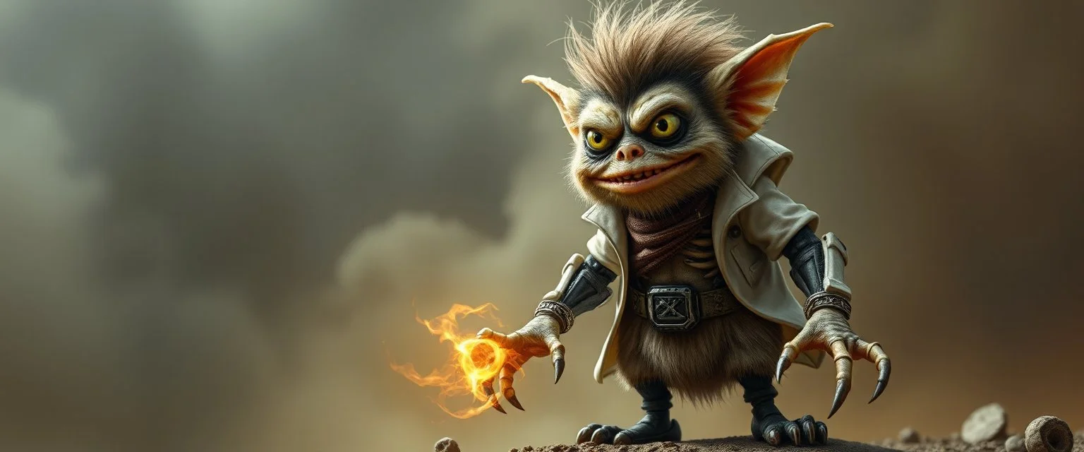 alex carp as dandy fluffy bugbear scientist gremlin with huge stiff power pants exo-skeleton