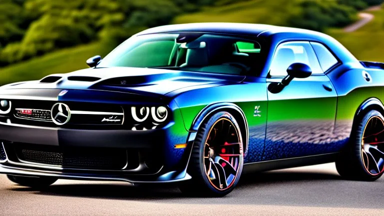 Dodge Challenger Hellcat Mixed With Mercedes G-Class, 4K, Ultra Detailed,