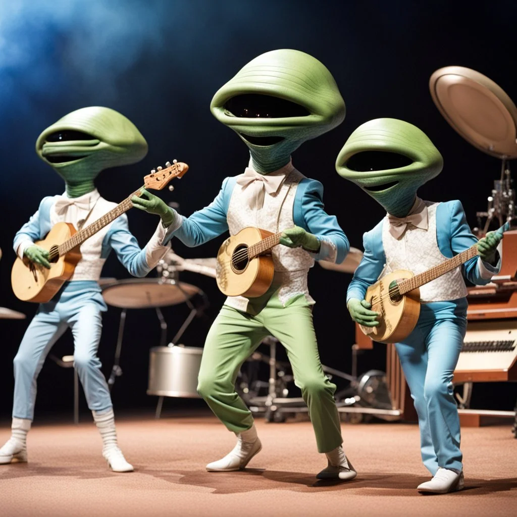 Aliens performing The Music Man.