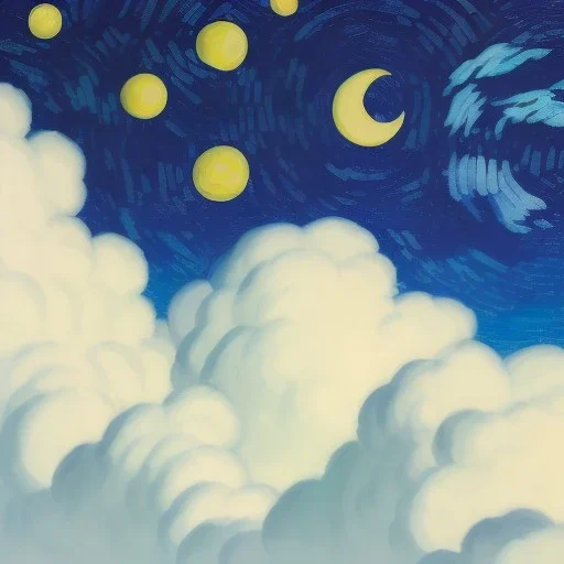 starry night sky, moon