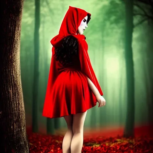 sensuality with gorgeous red riding hood