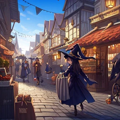  streetMarket, cute witch, town of hill,