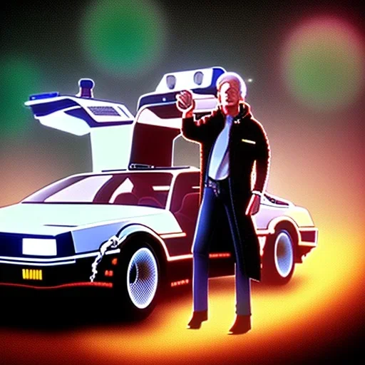 Doctor Emmet Brown, Back to the Future looking for the delorian