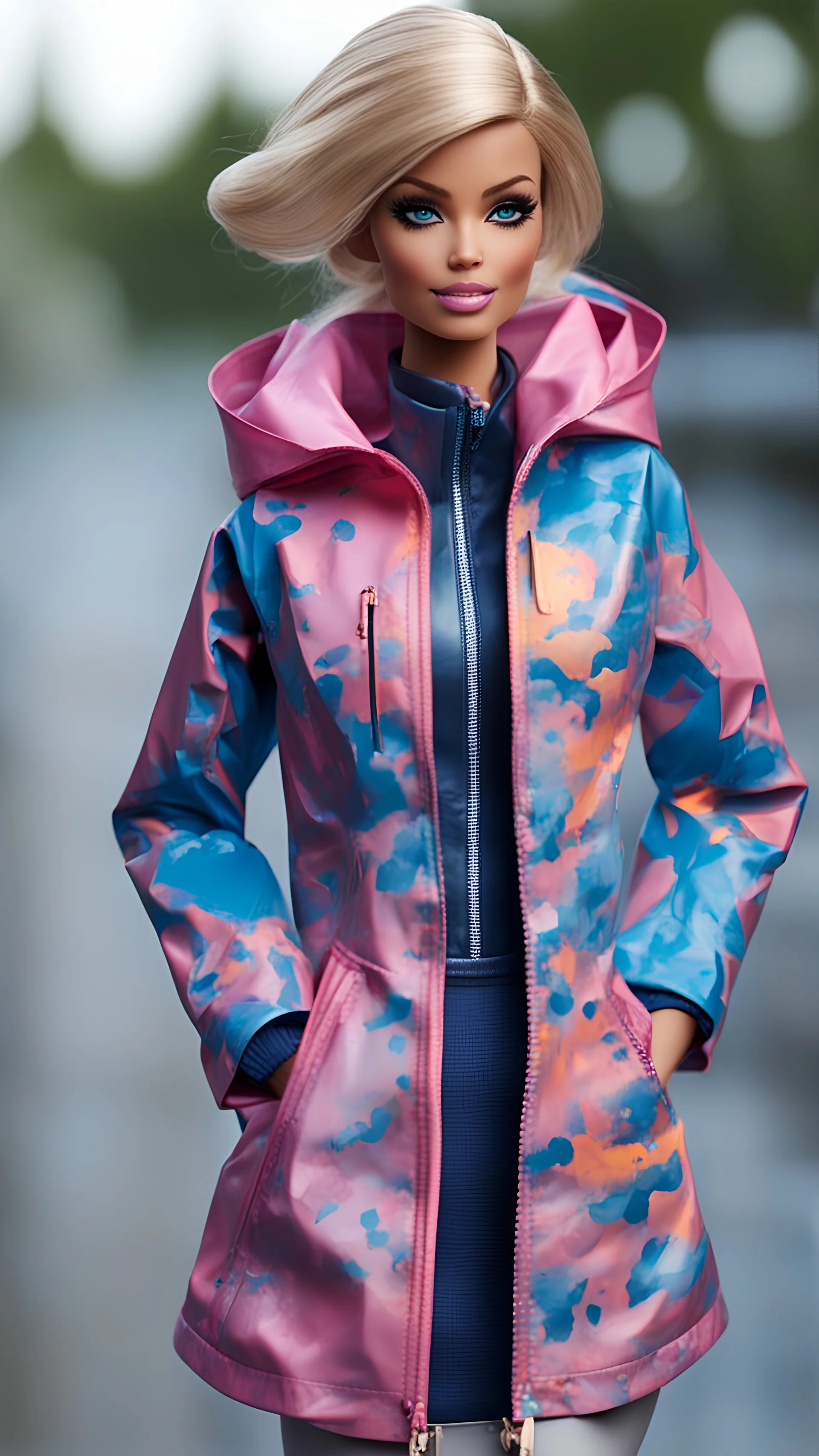 outfit ideas for one person Barbie doll full grow. Weatherproof It Toughen up your sporty outfit with a long rain coat and loads of inky leather. Break up the look with hints of blue electric color and cool prints