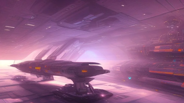 interior of space ship freighter