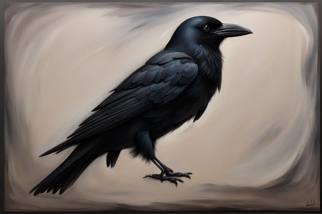 crow .19th painting