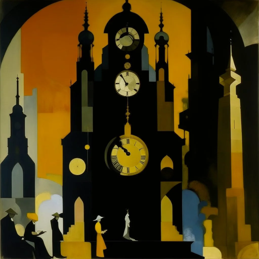 Clockwork Temple painted by Lyonel Charles Feininger