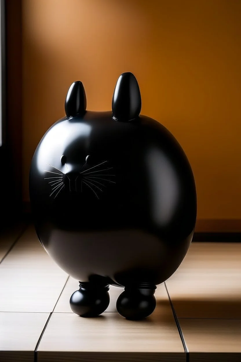 balloon shaped like the butt of a black cat