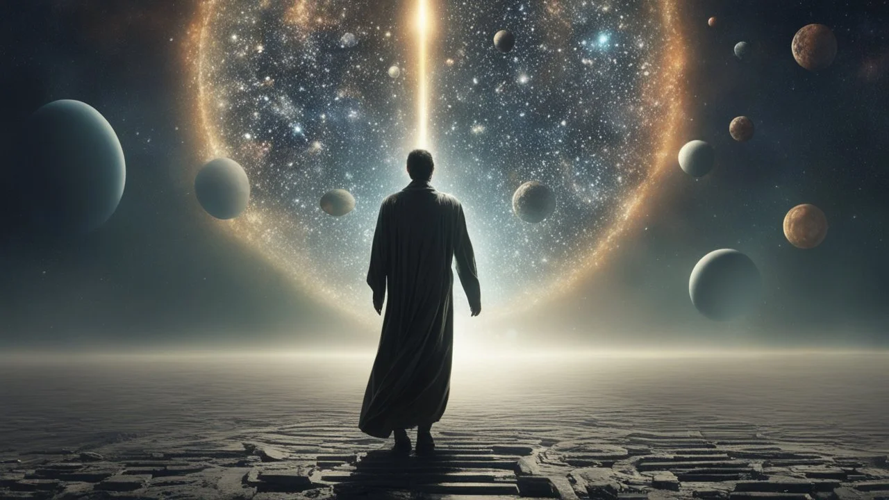 matrix universe, space, planets, god creation walking in the light