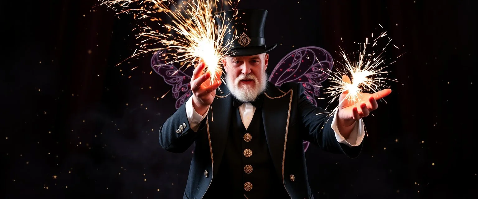 super duper mega star fairy magician throwing a wild magic spell that performs