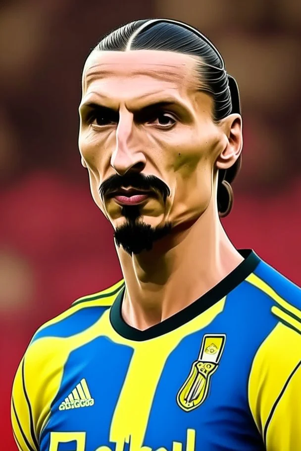 Zlatan Ibrahimovic Swedish football player ,cartoon 2d