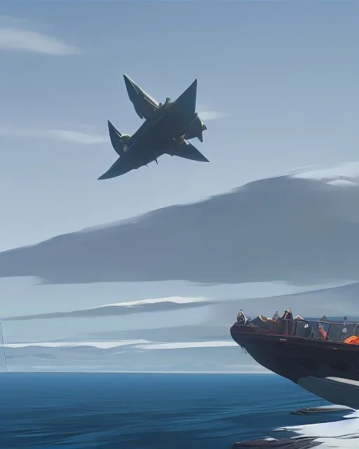 medieval airship, deck, sails