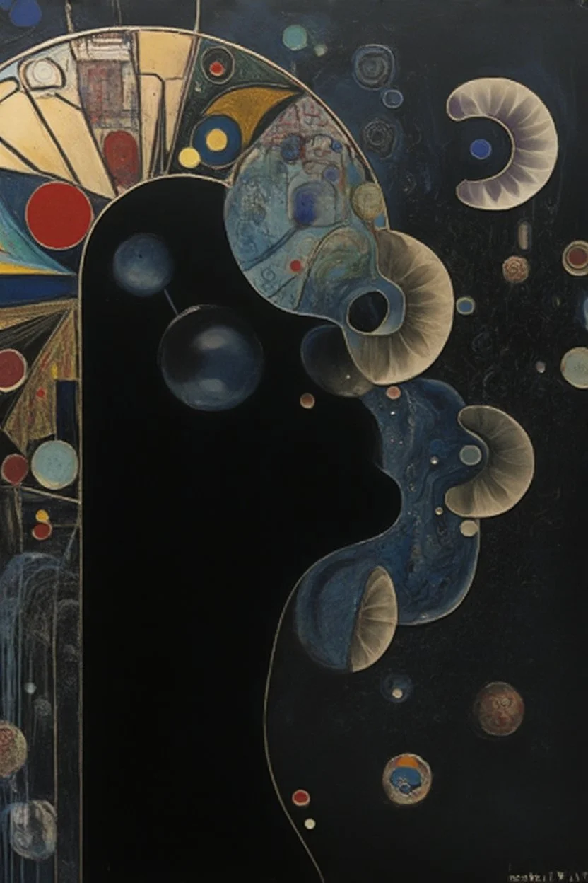a model of a Mathematical Klein Bottle; an admixture of Klimt and Kandinsky