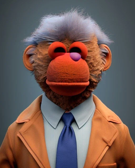 Waist up Portrait, joe Biden muppet, Sesame Street style, retro style, photo studio, unreal engine 5, god lights, ray tracing, RTX, lumen lighting, ultra detail, volumetric lighting, 3d.