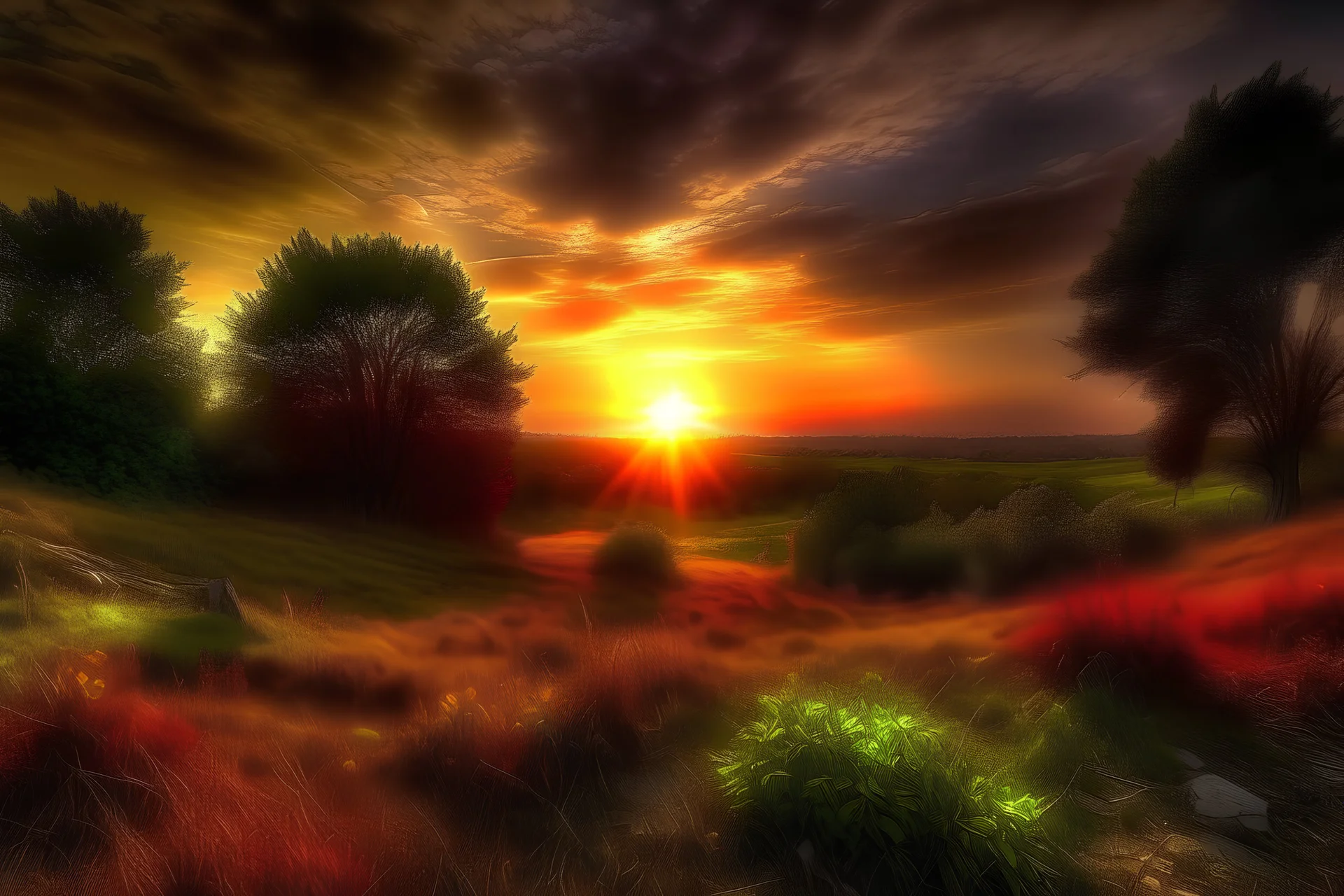 a beautiful sunset, photorealistic, award-winning photography, 16k, HDR