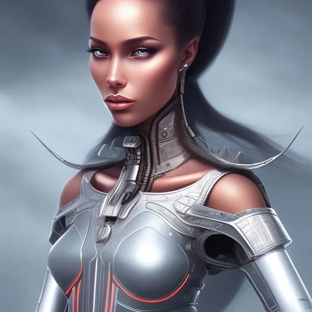 Rwandan futuristic princess realistic