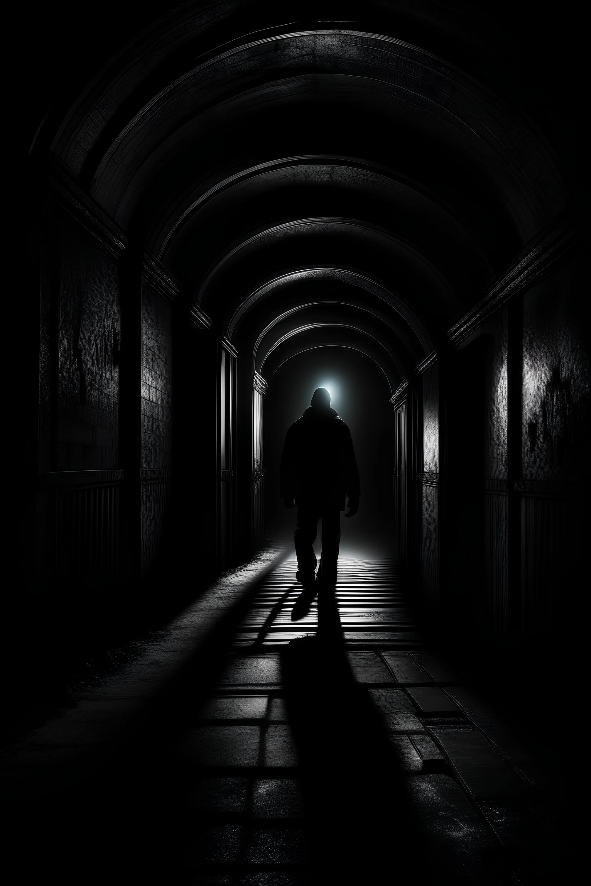 Create a really dark and mysterious are where you are all alone and no hope of getting out with no exits