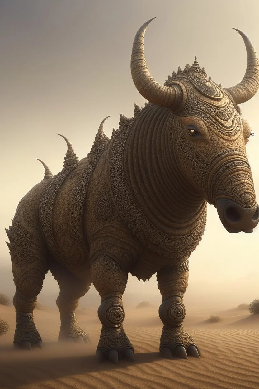 Sandstorm animal,3d 4k octane render, lifelike, photorealistic, artstation, illustration, smooth, sharp focus, ornate, intricate, complex, highly detailed, digital painting, smooth, art by tom bagshaw, akihiko yosh