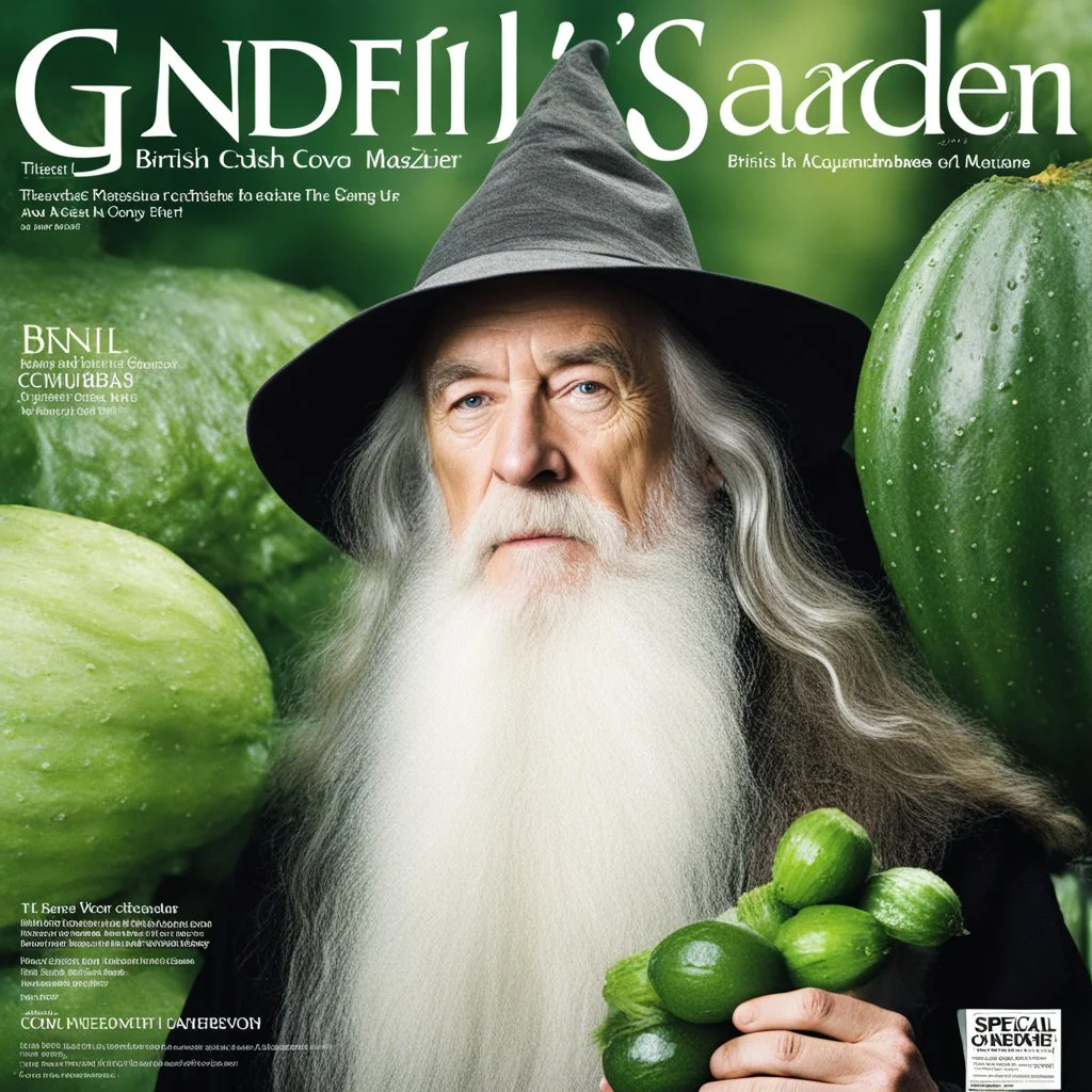 Gandalf’s Garden British magazine cover: special cucumber issue