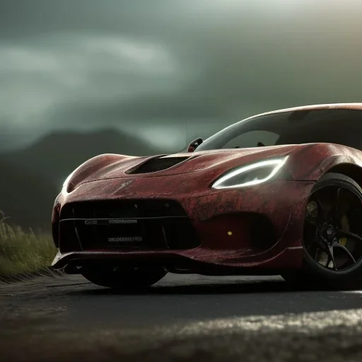 photo of a ultra realistic modified sport car, sunny, springs, cinematic lighting, studio lighting, battered, 4k, hyper realistic, focused, landscape, extreme details, unreal engine 5, cinematic, masterpiece