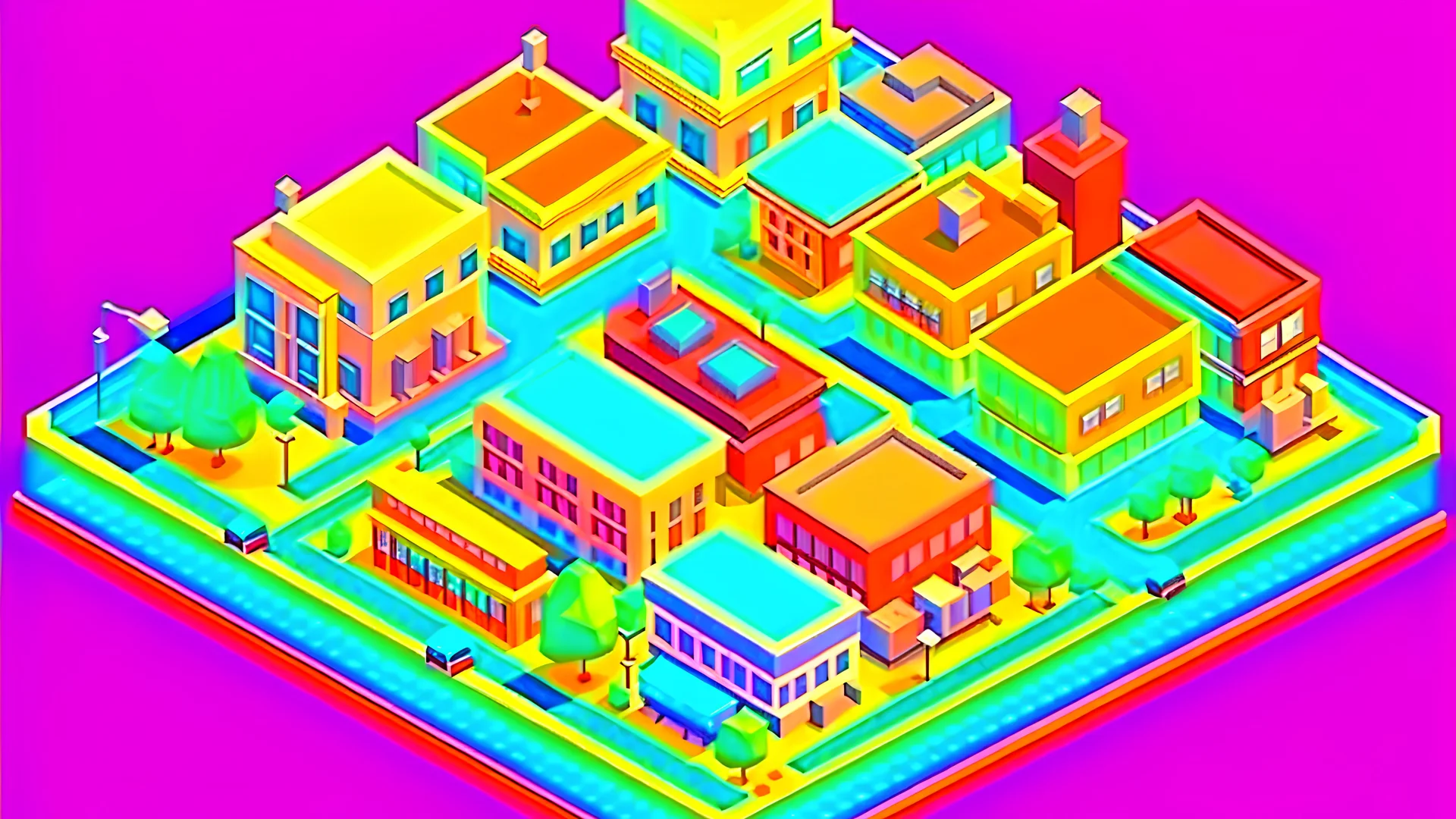 illustration for game. vector isometric 3d style. HD. a lot of restaurants per block as a city.