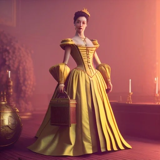 Full body, 3d render, Vivien westwood, 1800's women style, 1800's hair style, 1800's women clothes style, hyper realistic, octane render, unreal engine 5, 8k, palace background, uhd