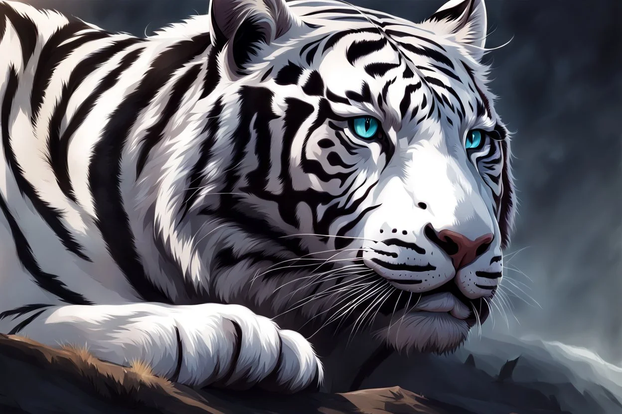 half beast White tiger human in 8k realistic anime drawing style, gym, apocalypse, intricate details, highly detailed, high details, detailed portrait, masterpiece,ultra detailed, ultra quality