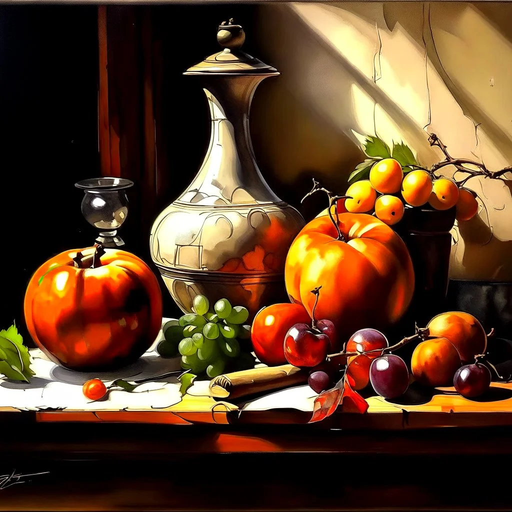 still life oil painting