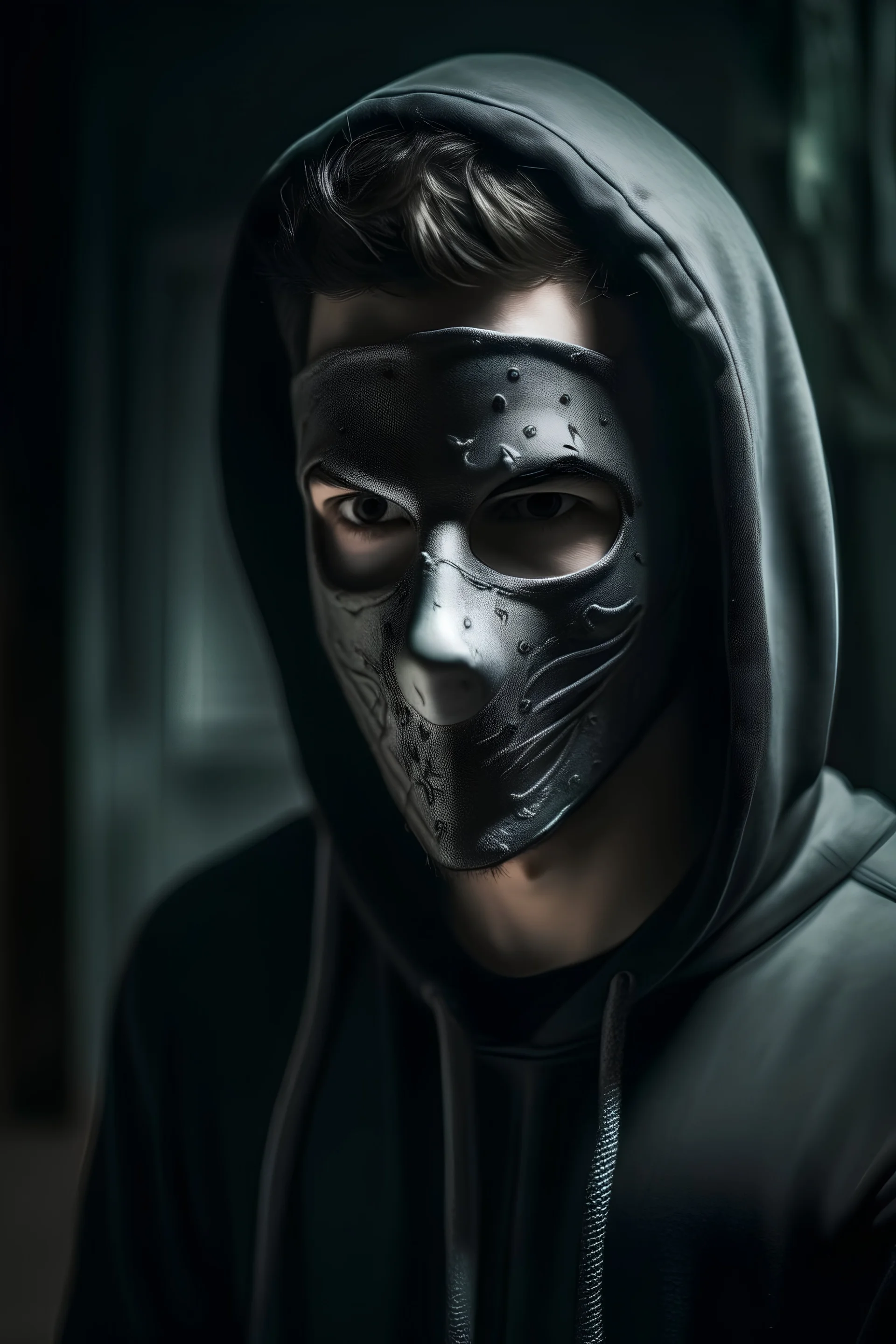 Portrait of a masked guy