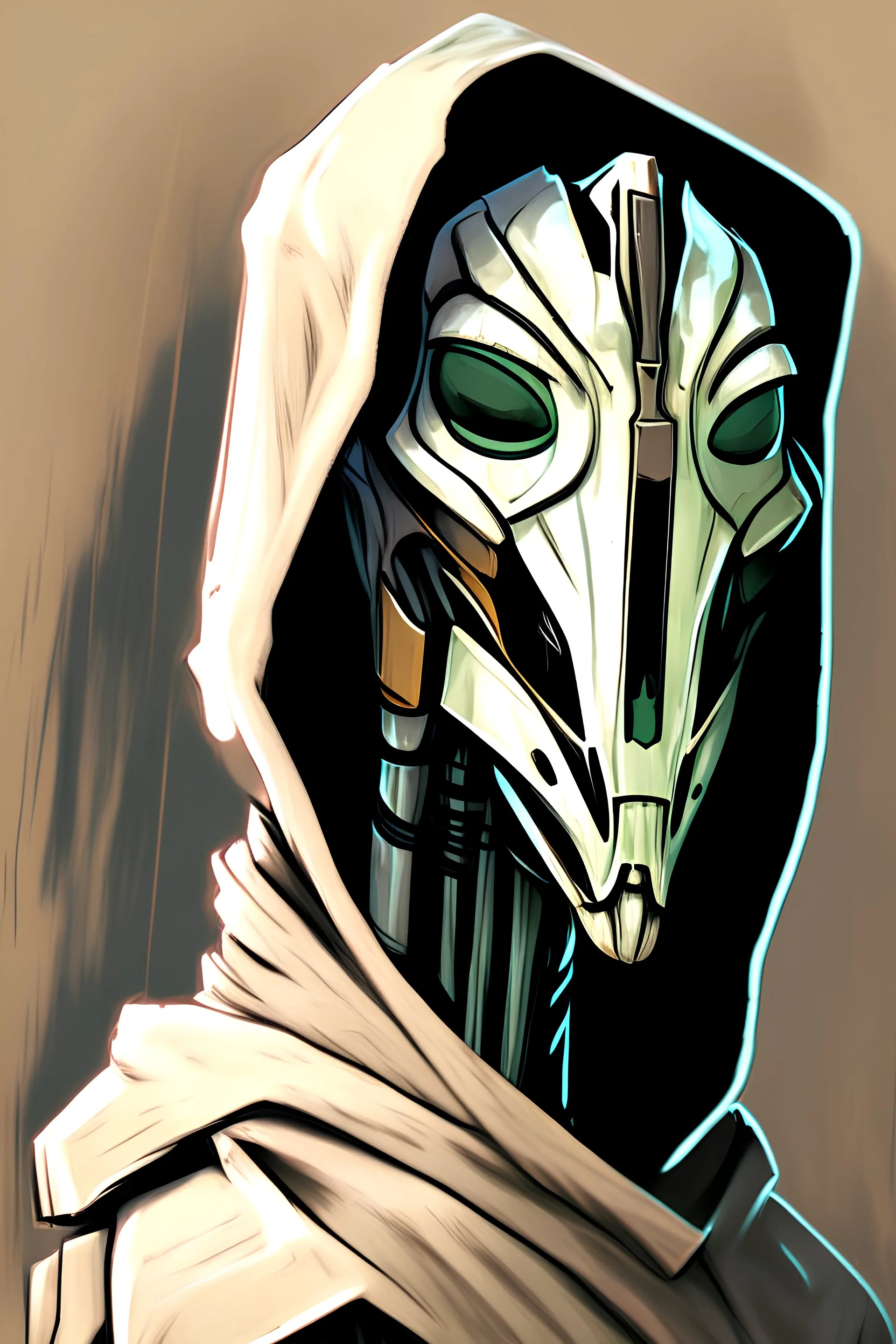 General Grievous portrait comic book style