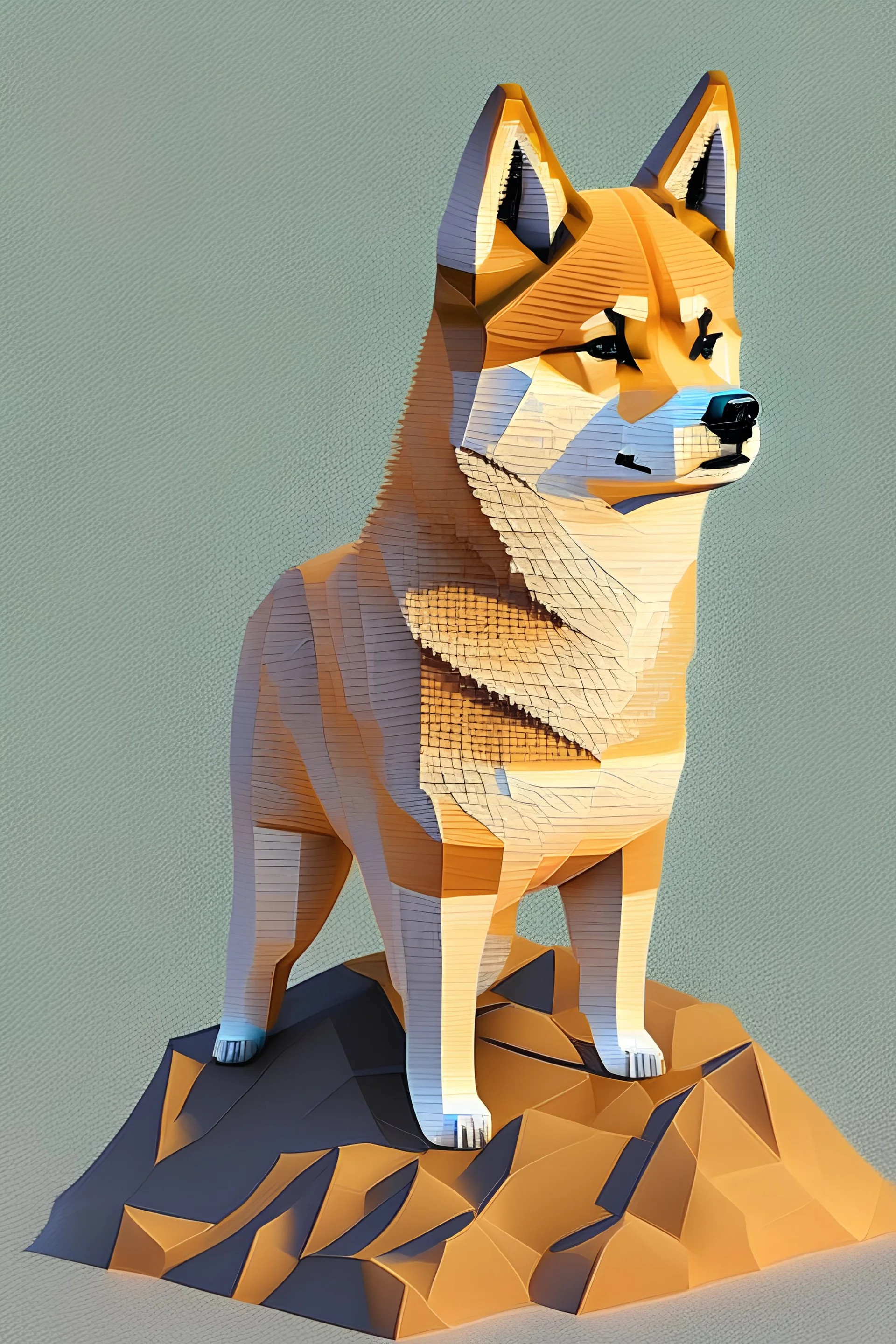 pioneer shiba inu close face matrix isometric hills