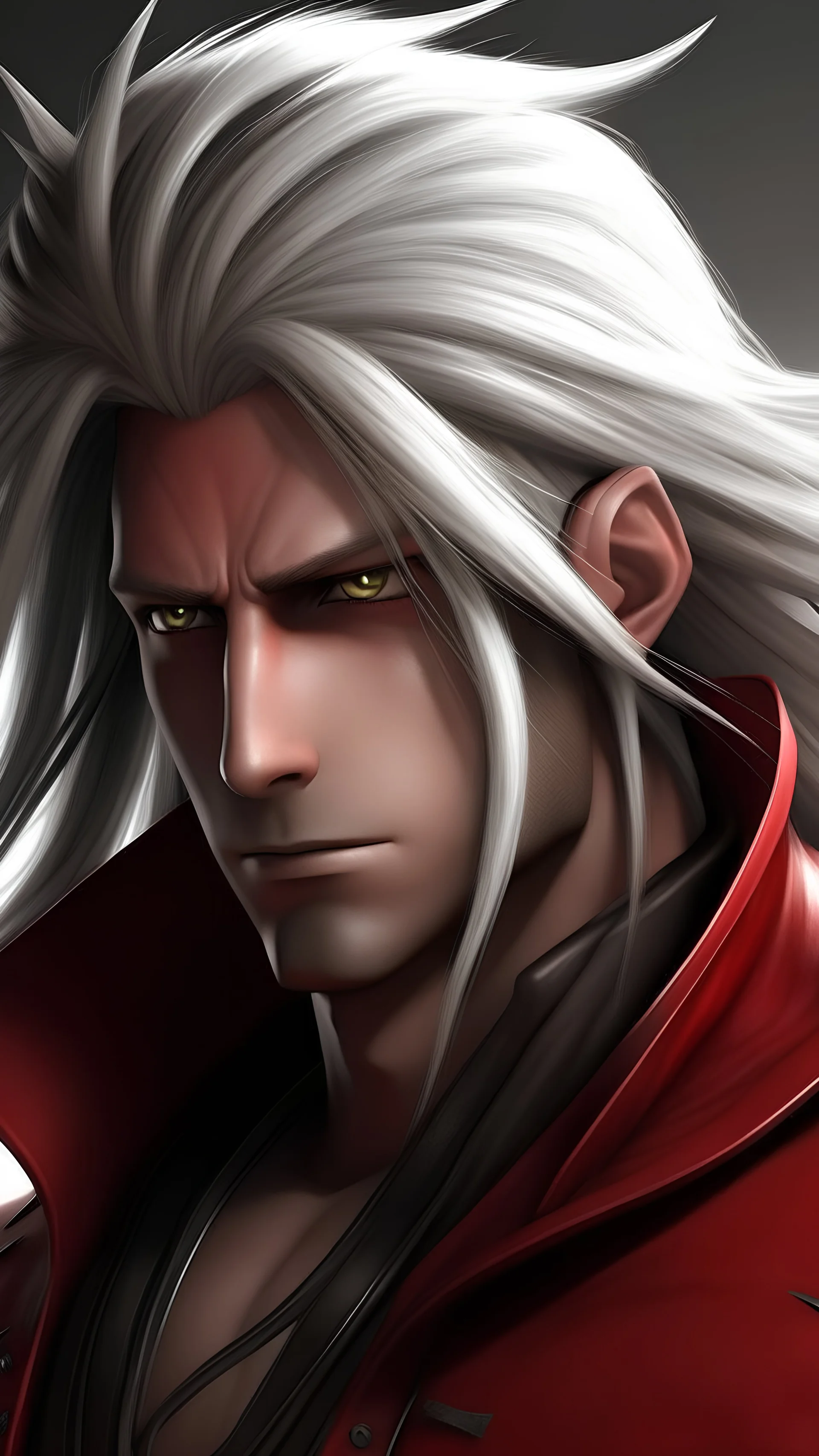 Vincent Valentine pelo blanco