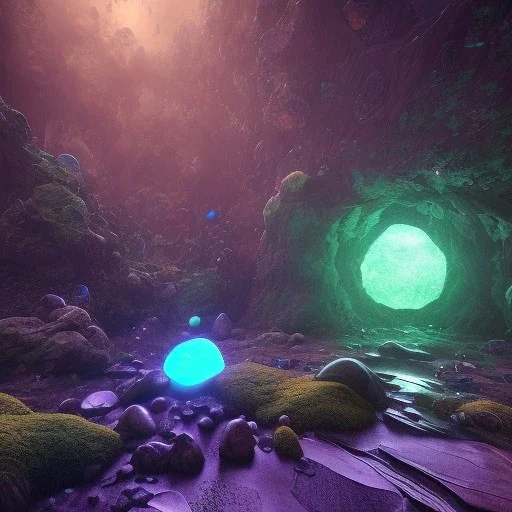 hedjuk, crystalline, renderin, room, cosmic, opalescent, 100mm, opalescent, gemstones, crystals,unworldly rocks, moss,bright,glowing objects,glass,space suit, atmospheric, realistic, cinematic lighting,unreal engine 5,LMS,3D digital art,